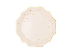 Talerz jednorazowy gwiazdki papier śr. 210mm 6 szt Partydeco (TPP97)