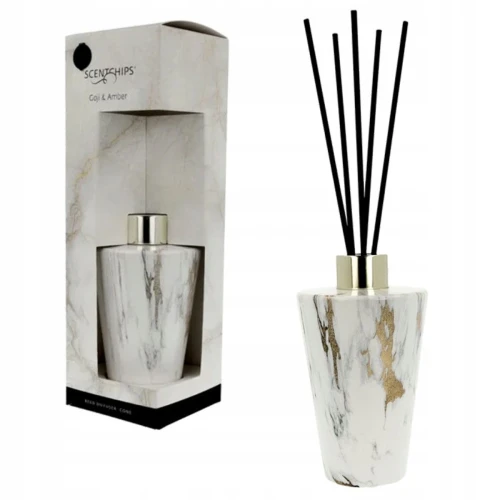 Odświeżacz powietrza Scentchips Dyfuzor patyczkowy Cone Marble Goji & Amber 200ml Pavoncella (8716516204581)