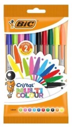Długopis MULTICOLOUR Cristal wkład mix 1,6mm Bic (10kolorów)