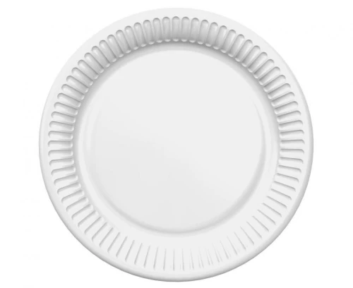 Talerz jednorazowy białe papier śr. 180mm 6 szt Godan (PG-TPBI)