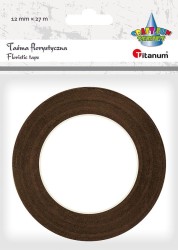 Taśma specjalnego przeznaczenia Craft-Fun Series taśma florystyczna 12x27 [mm x m] brązowa Titanum (303/12)