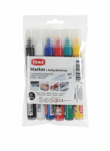 Marker specjalistyczny mix 6 kol wkład (różne) Toma (TO-402)