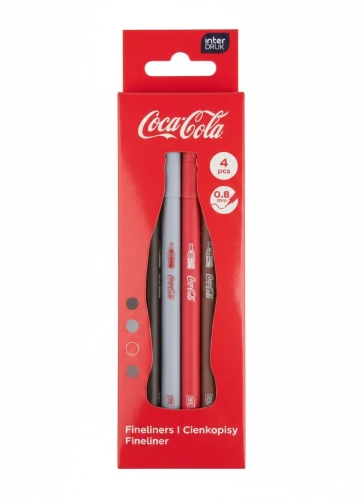 Cienkopis COCA COLA , wkład mix 0,8mm 4kol. Interdruk