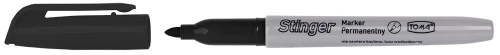 Marker permanentny STINGER wkład czarny 1,5mm okrągła końcówka Toma