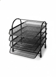 Szuflada na dokumenty czarny metal [mm:] 350x300x 350 Tres (TRES Półka 4A czarna)