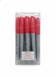 Marker permanentny STINGER wkład czerwony 1,5mm okrągła końcówka Toma