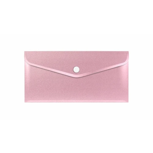 Teczka plastikowa na guzik STARDUST PINK DL różowy Biurfol (TKSD-DL-03)