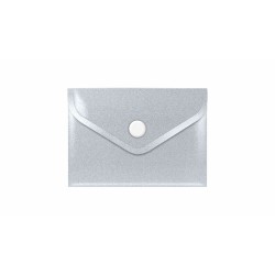 Teczka plastikowa na guzik STARDUST SILVER A7 srebrny Biurfol (TKSD-A7-02)