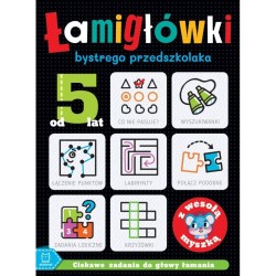 Książka dla dzieci Łamigłówki bystrego przedszkolaka z wesołą myszką Ciekawe zadania do głowy łamania. Aksjomat