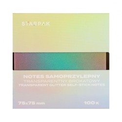 Notes samoprzylepny (karteczki) Transparentny ombre zielony mix 100k [mm:] 75x75 Starpak (576521)