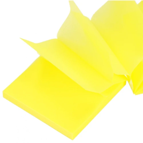 Notes samoprzylepny (karteczki) Transparentny brokat żółty mix 100k [mm:] 75x75 Starpak (576532)