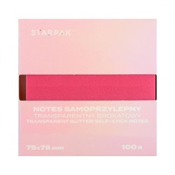 Notes samoprzylepny (karteczki) Transparentny ombre Różowy mix 100k [mm:] 75x75 Starpak (576523)