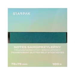 Notes samoprzylepny (karteczki) Transparentny ombre niebieski mix 100k [mm:] 75x75 Starpak (576526)