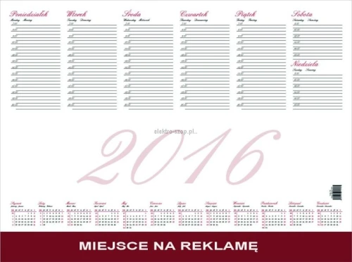 Kalendarz biurkowy 2027 biuwar 550mm x 410mm Wydawnictwo Wokół Nas (1249)