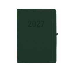Kalendarz książkowy (terminarz) 2027 MEMOFIX tygodniowy z notesem A4 Antra (zielony)