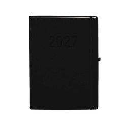 Kalendarz książkowy (terminarz) 2027 MEMOFIX tygodniowy z notesem A4 Antra (czarny)
