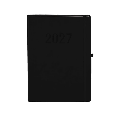 Kalendarz książkowy (terminarz) 2027 MEMOFIX tygodniowy z notesem A4 Antra (czarny)