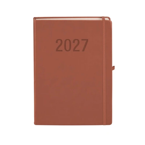 Kalendarz książkowy (terminarz) 2027 MEMOFIX dziennyy A4 Antra (mocha mouse)