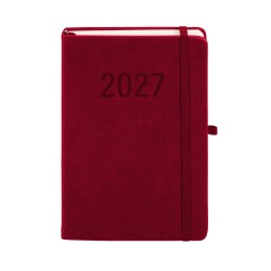 Kalendarz książkowy (terminarz) 2027 MEMOFIX dzienny A5 Antra (bordowy)