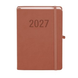 Kalendarz książkowy (terminarz) 2027 MEMOFIX dzienny A5 Antra (MOCHA MAUSSE)