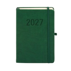 Kalendarz książkowy (terminarz) 2027 MEMOFIX dzienny A5 Antra (zielony)