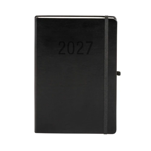 Kalendarz książkowy (terminarz) 2027 MEMOFIX tygodniowy B5 Antra (czarny)