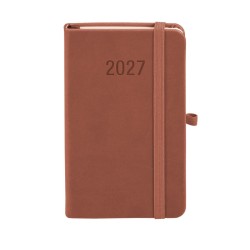 Kalendarz książkowy (terminarz) 2027 MEMOFIX tygodniowy A6 Antra (MOCHA MAUSSE)