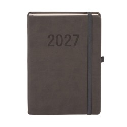 Kalendarz książkowy (terminarz) 2027 MEMOFIX dzienny A5 Antra (grafitowy)