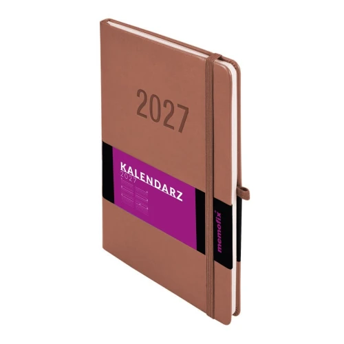 Kalendarz książkowy (terminarz) 2027 MEMOFIX tygodniowy B5 Antra (MOCHA MAUSSE)