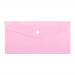 Teczka plastikowa na guzik Pastel DL różowy Biurfol (TKP-DL-01)