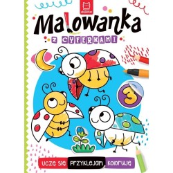 Książka dla dzieci Malowanka z cyferkami. Uczę się, przyklejam, koloruję.