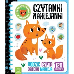 Książka dla dzieci CZYTANKI-NAKLEJANKI. UCZĘ SIĘ CZYTAĆ Z LISKIEM. RODZIC CZYTA, DZIECKO NAKLEJA
