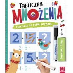 Książka dla dzieci Tabliczka mnożenia. Ćwiczenia na dobry początek. Piszę i zmazuję Aksjomat