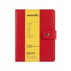 Organizer B6 MEMOFIX B6 czerwony Antra (NABUK)