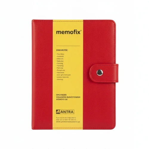 Organizer B6 MEMOFIX B6 czerwony Antra (NABUK)