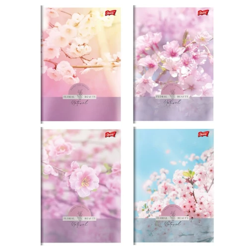 Zeszyt A5 Floral Beauty 60k. 70g krata Unipap