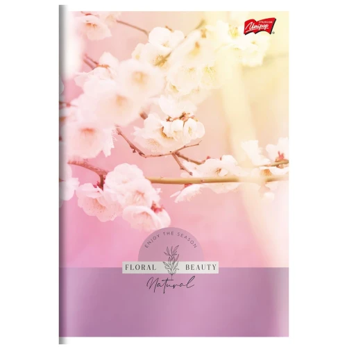 Zeszyt A5 Floral Beauty 60k. 70g krata Unipap