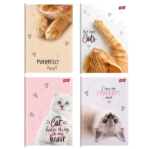 Zeszyt A5 PURRFECT MOMENTS 60k. 70g krata Unipap