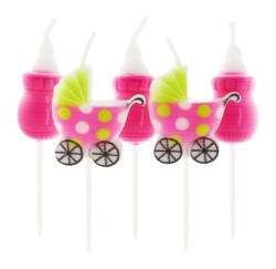 Świeczka ozdobna URODZINOWE Pink Baby Godan (PF-SPPB5)