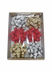 Gwiazda ozdobna mega brokat 15cm mix Farro