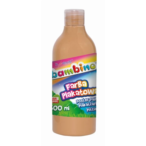 Farby plakatowe Bambino w butelce 500 ml kolor: cielisty 500ml 1 kolor. Bambino (cielista)