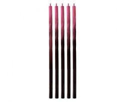 Świeczka urodzinowa Świderki Ombre, czerwony/czarny, 5x5x150mm, 5 szt Godan (7C-SSOC)