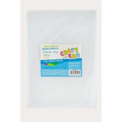 Ozdoba filcowa 20x30x5szt biały 20x30 Craft with Fun (439314)