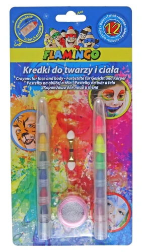 Kredki do malowania twarzy segmentowe mix 12 kol. Titanum