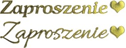Naklejka (nalepka) Craft-Fun Series napis „Zaproszenie” złoty Titanum