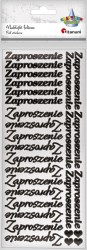 Naklejka (nalepka) Craft-Fun Series napis „Zaproszenie” czarny Titanum