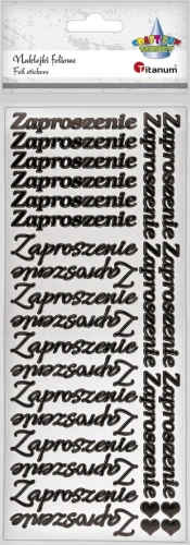 Naklejka (nalepka) Craft-Fun Series napis „Zaproszenie” czarny Titanum
