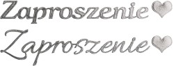 Naklejka (nalepka) Craft-Fun Series napis „Zaproszenie” srebrny Titanum