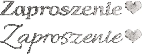 Naklejka (nalepka) Craft-Fun Series napis „Zaproszenie” srebrny Titanum