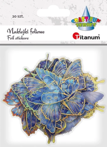 Naklejka (nalepka) Craft-Fun Series Motyle niebieskie Naklejki foliowe Titanum (25CR001)